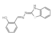 (6E)-6-[(2-benzothiazol-2-ylhydrazinyl)methylidene]cyclohexa-2,4-dien-1-one结构式