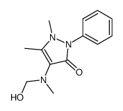 4-(hydroxymethyl-methyl-amino)-1,5-dimethyl-2-phenyl-1,2-dihydro-pyrazol-3-one结构式