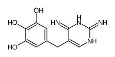 5-[(2,4-diaminopyrimidin-5-yl)methyl]benzene-1,2,3-triol Structure