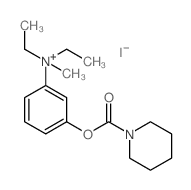 Benzenaminium,N,N-diethyl-N-methyl-3-[(1-piperidinylcarbonyl)oxy]-, iodide (1:1) Structure