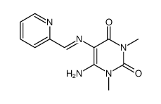 6-amino-1,3-dimethyl-5-pyridin-2-ylmethyleneamino-1H-pyrimidine-2,4-dione结构式
