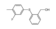 (2-((3-fluoro-4-methylphenyl)thio)phenyl)methanol Structure