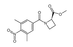 1-(3,5-dimethyl-4-nitrobenzoyl)azetidine-2R-carboxylic acid methyl ester结构式