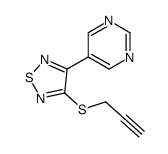 3-prop-2-ynylsulfanyl-4-pyrimidin-5-yl-1,2,5-thiadiazole结构式