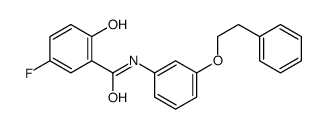 5-fluoro-2-hydroxy-N-[3-(2-phenylethoxy)phenyl]benzamide Structure