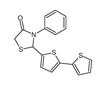 3-phenyl-2-(5-thiophen-2-ylthiophen-2-yl)-1,3-thiazolidin-4-one Structure