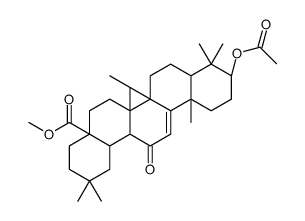 Methyl 3b-acetoxy-12-oxoolean-9(11)-en-28-oate structure