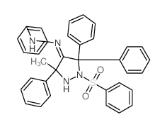 4-Pyrazolidinone,3-methyl-3,5,5-triphenyl-1-(phenylsulfonyl)-, 2-phenylhydrazone结构式