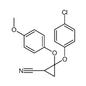 2-(4-chlorophenoxy)-2-(4-methoxyphenoxy)cyclopropane-1-carbonitrile Structure