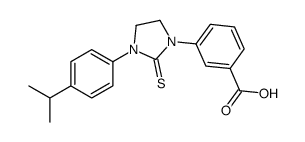 3-[3-(4-propan-2-ylphenyl)-2-sulfanylideneimidazolidin-1-yl]benzoic acid结构式