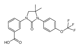 3-[4,4-dimethyl-2-oxo-3-(4-trifluoromethoxy-phenyl)-imidazolidin-1-yl]-benzoic acid结构式