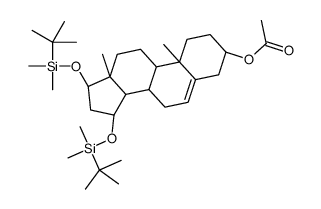 (3β,15α,17β)-15,17-Bis-O-(tert-butyldimethylsilyloxy) Androst-5-en-3-ol 3-O-Acetate structure