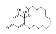 3,4,5,6,7,8,9,10,11,12,13,14-Dodecahydro-18,18a-dihydroxy-2-methyl-2H-1-benzoxacyclohexadecin-16(18aH)-one结构式