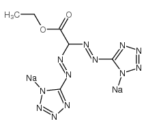 Acetic acid,bis(1H-tetrazol-5-ylazo)-, ethyl ester, disodium salt (8CI,9CI)结构式