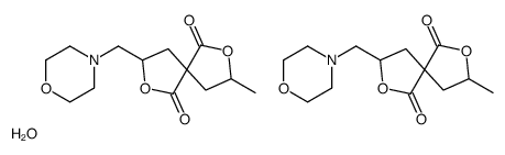 8-methyl-3-(morpholin-4-ylmethyl)-2,7-dioxaspiro[4.4]nonane-1,6-dione,hydrate Structure