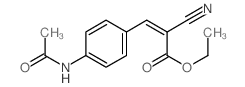 2-Propenoic acid,3-[4-(acetylamino)phenyl]-2-cyano-, ethyl ester Structure