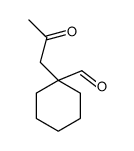 1-(2-oxopropyl)cyclohexane-1-carbaldehyde结构式