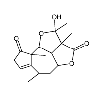 (2S)-2a,4aα,5,6,8,9a,9bβ,9cβ-Octahydro-2α-hydroxy-2,2aβ,6β,9aα-tetramethyl-2H-1,4-dioxadicyclopent[cd,f]azulene-3,9-dione结构式