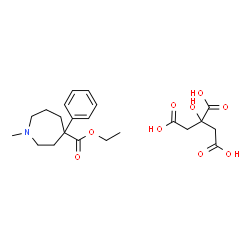 ethyl hexahydro-1-methyl-4-phenyl-1H-azepine-4-carboxylate, compound with citric acid (1:1)结构式