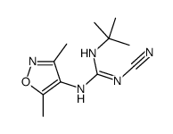 2-tert-butyl-1-cyano-3-(3,5-dimethyl-1,2-oxazol-4-yl)guanidine Structure