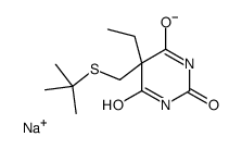 5-(tert-Butylthiomethyl)-5-ethyl-2-sodiooxy-4,6(1H,5H)-pyrimidinedione structure