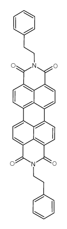 N,N'-双(2-苯基-乙基)-3,4,9,10-per二羧酰亚胺结构式