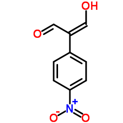 (2Z)-3-Hydroxy-2-(4-nitrophenyl)acrylaldehyde结构式