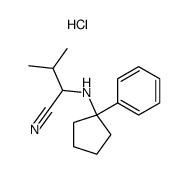 3-methyl-2-((1-phenylcyclopentyl)amino)butanenitrile hydrochloride结构式