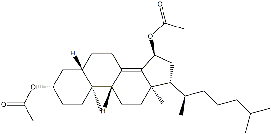 5α-Cholest-8(14)-ene-3β,15α-diol diacetate structure