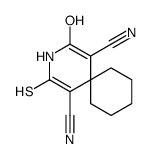 2-hydroxy-4-sulfanyl-3-azaspiro[5.5]undeca-1,4-diene-1,5-dicarbonitrile Structure