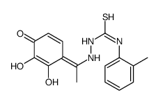 Hydrazinecarbothioamide, N-(2-methylphenyl)-2-(1-(2,3,4-trihydroxyphen yl)ethylidene)- structure