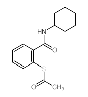 Ethanethioic acid, S-[2-[(cyclohexylamino)carbonyl]phenyl]ester structure