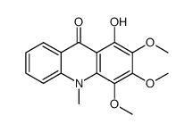 1-Hydroxy-2,3,4-trimethoxy-10-methyl-9(10H)-acridinone结构式