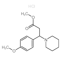 1-Piperidinepropanoicacid, b-(4-methoxyphenyl)-, methylester, hydrochloride (1:1) Structure