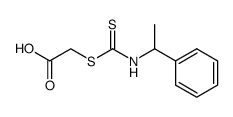 (1-phenyl-ethylthiocarbamoylsulfanyl)-acetic acid结构式