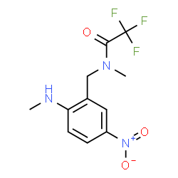 2,2,2-Trifluoro-N-methyl-N-[[2-(methylamino)-5-nitrophenyl]methyl]acetamide结构式