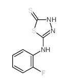 5-(2-氟苯基氨基)-[1,3,4]噻二唑-2-硫醇结构式