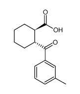 trans-2-(3-methylbenzoyl)cyclohexane-1-carboxylic acid结构式