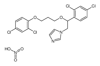 1-[2-[3-(2,4-dichlorophenoxy)propoxy]-2-(2,4-dichlorophenyl)ethyl]imidazole,nitric acid Structure