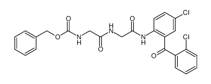 benzyl (2-((2-((4-chloro-2-(2-chlorobenzoyl)phenyl)amino)-2-oxoethyl)amino)-2-oxoethyl)carbamate Structure