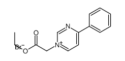 ethyl 2-(4-phenylpyrimidin-1-ium-1-yl)acetate,bromide结构式