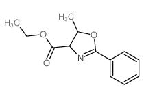 4-Oxazolecarboxylicacid, 4,5-dihydro-5-methyl-2-phenyl-, ethyl ester结构式