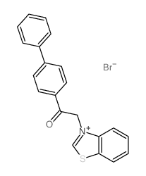 Benzothiazolium,3-(2-[1,1'-biphenyl]-4-yl-2-oxoethyl)-, bromide (1:1)结构式