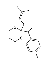 2-(3-methyl-2-butenyl)-2-[1-(4-tolyl)-ethyl]-1,3-dithiane结构式