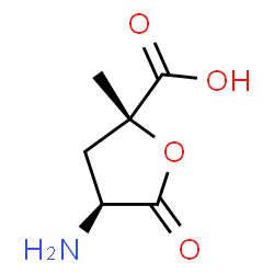 2-Furancarboxylic acid, 4-aminotetrahydro-2-methyl-5-oxo-, (2R,4S)- (9CI)结构式