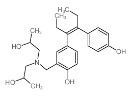 2-[(bis(2-hydroxypropyl)amino)methyl]-4-[4-(4-hydroxyphenyl)hex-3-en-3-yl]phenol结构式