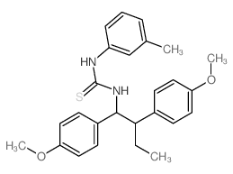 1-[1,2-bis(4-methoxyphenyl)butyl]-3-(3-methylphenyl)thiourea结构式