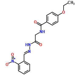 4-Ethoxy-N-{2-[(2E)-2-(2-nitrobenzylidene)hydrazino]-2-oxoethyl}benzamide结构式