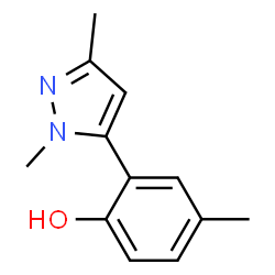 Phenol, 2-(1,3-dimethyl-1H-pyrazol-5-yl)-4-methyl- (9CI) Structure