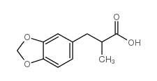 2-甲基-3-[(3,4-二氧亚甲基)苯基]丙酸结构式